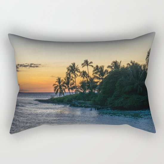 tropical island Rectangular Pillow