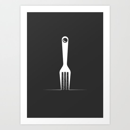 Fork City Art Print