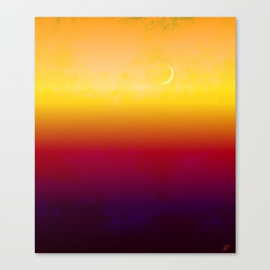 Moon Over The Desert Canvas Print