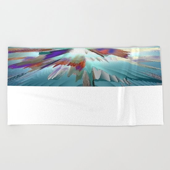 Pow Teal Splash Beach Towel