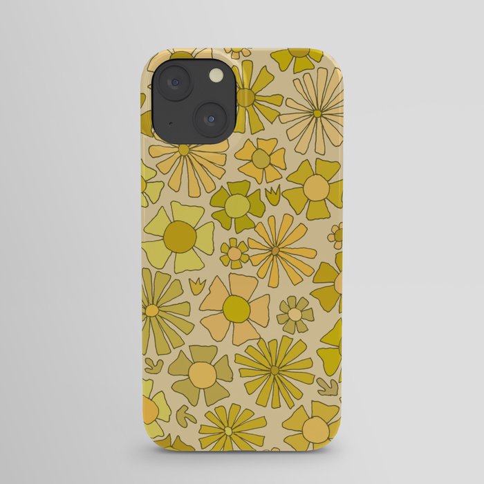flower power // retro flower pattern by surfy birdy iPhone Case