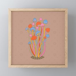 A Groovy Time in the forest_Clustered Bonnet Framed Mini Art Print