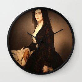Francesco Hayez - Portrait of Matilde Juva Branca Wall Clock