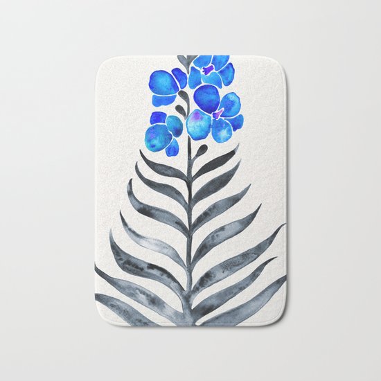 Blooming Orchid – Blue & Black Palette Bath Mat