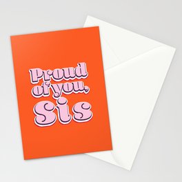 Proud of You, Sis | Orange Edition Stationery Card
