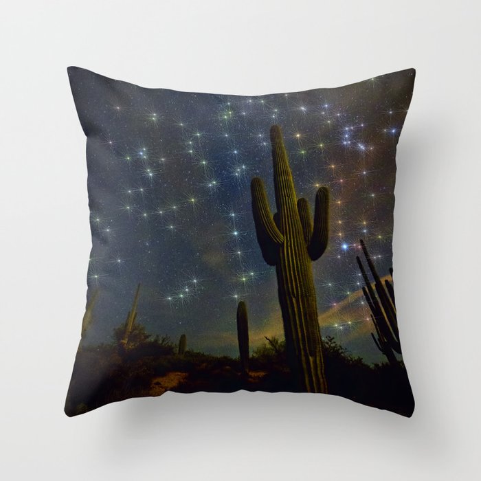 A Starry Desert Evening Throw Pillow