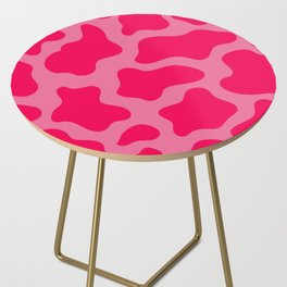 Cute Pink Cow Print Side Table