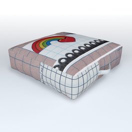 80s grid Outdoor Floor Cushion