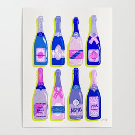 French Champagne Collection – Indigo Poster