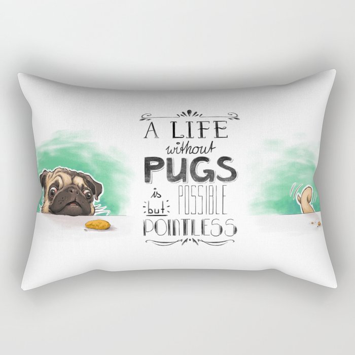 pug Rectangular Pillow