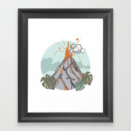 Volcano Framed Art Print