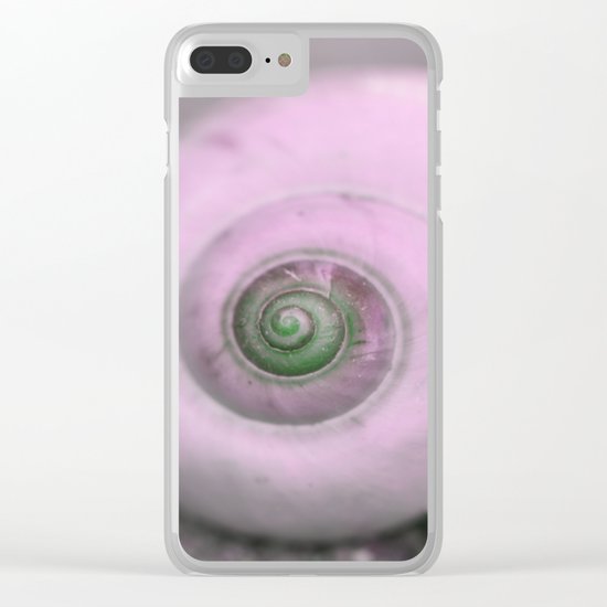 Dream of last summer III - Snail shell in pink on #Society6 Clear iPhone Case