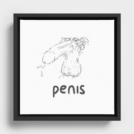 Penis  Framed Canvas