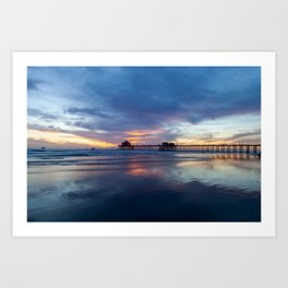 Huntington Beach At Sunset | Nature Photography Art Print