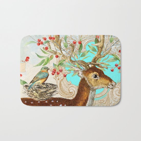 Winter animal #12 Bath Mat