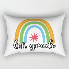 6th Grade Rainbow Rectangular Pillow