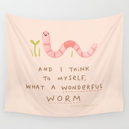 Wonderful Worm Wall Tapestry