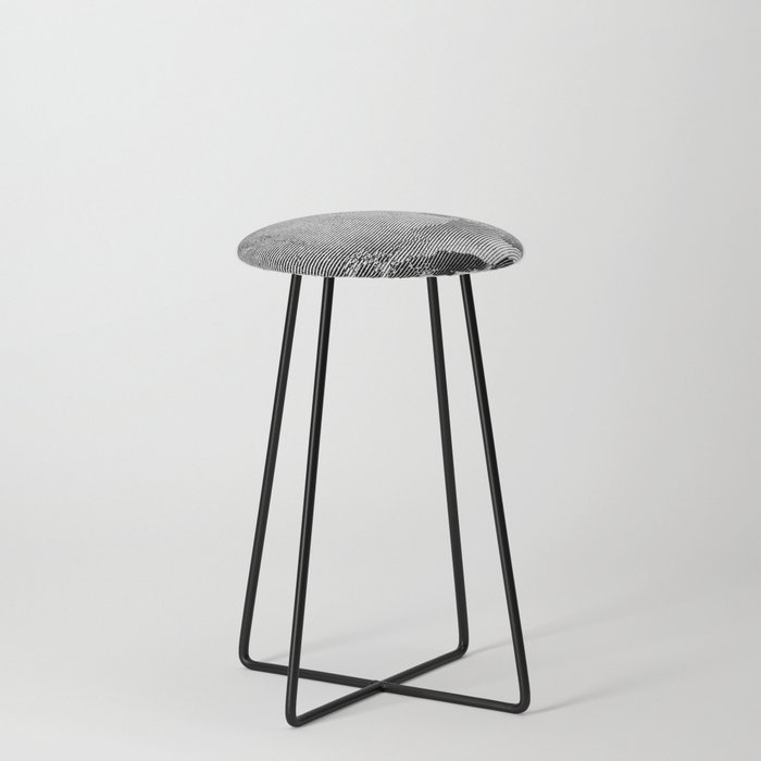 Black and White Counter Stool