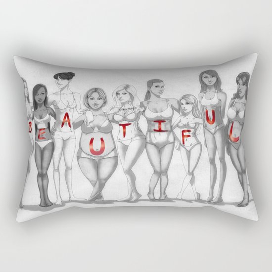 Beautiful Body Types Rectangular Pillow