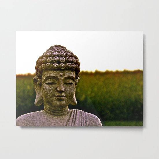 A Peaceful Mind, Makes a Happy Heart Metal Print