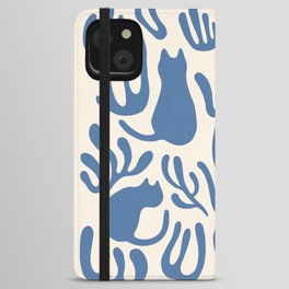 Pattern Cat 02 blue iPhone Wallet Case