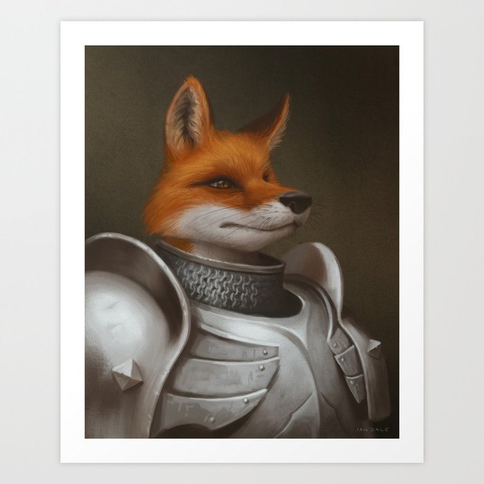 The Knight Fox Art Print