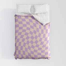 Check V - Lilac Twist — Checkerboard Print Comforter
