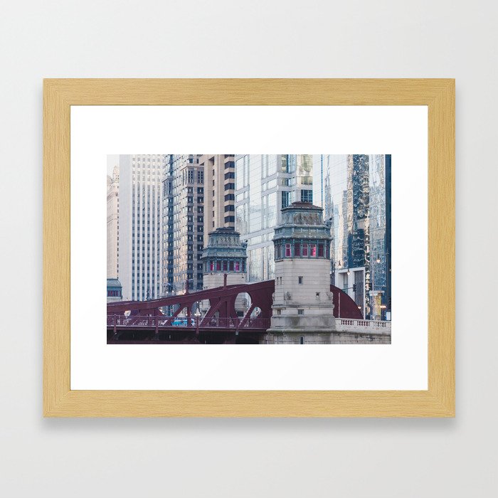Chicago River Walk Framed Art Print