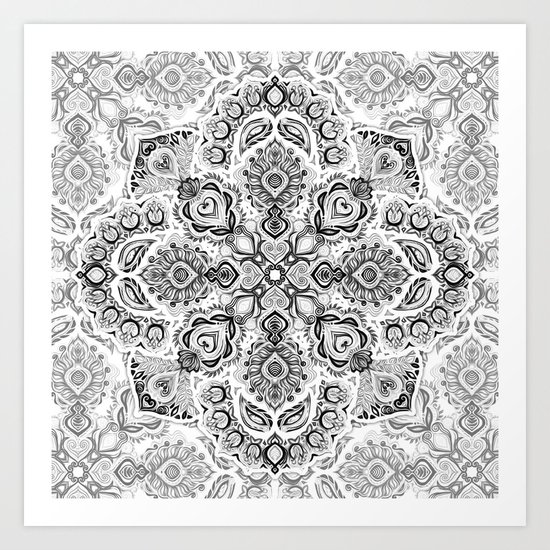 Pattern in Black & White Art Print