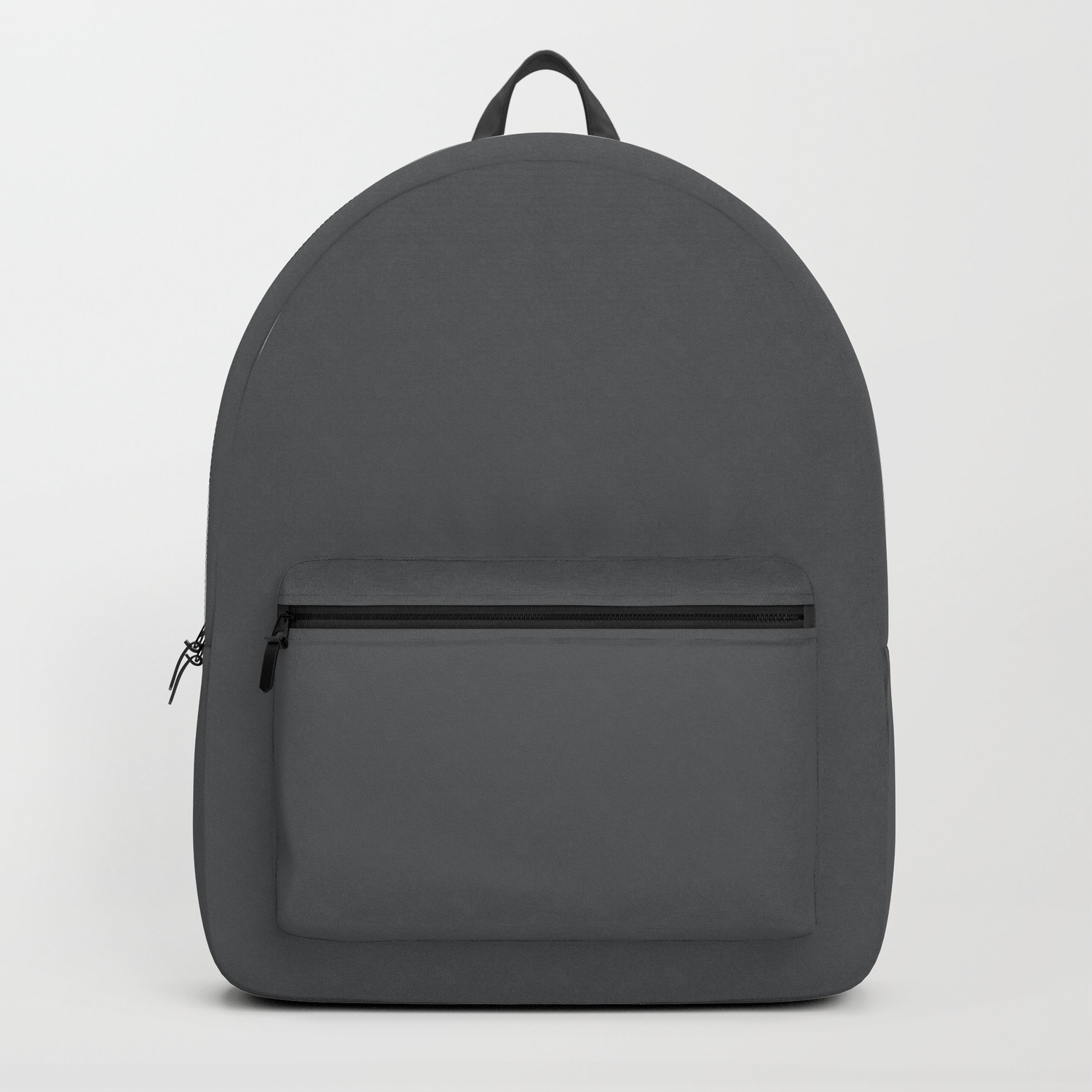 solid grey backpack