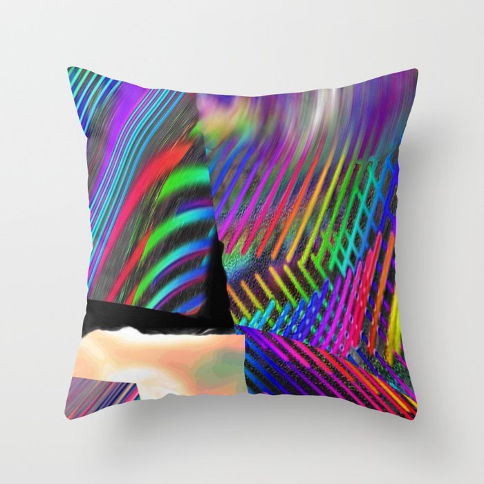 Rainbow Strate Throw Pillow
