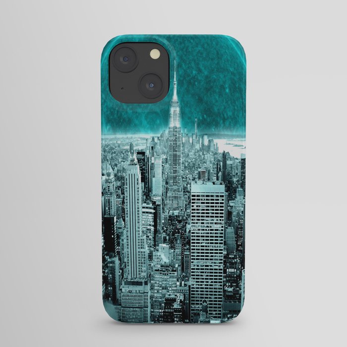 New New York Another World Aqua Teal iPhone Case