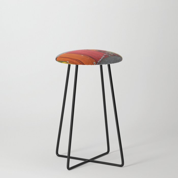 India colorful Clothes on Rope Counter Stool