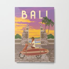 Bali Metal Print | Panorama, Vacation, Indonesia, Digital, Adventure, Bike, Landscape, Bali, Asia, Travel Poster 