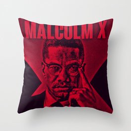 Malcom X: Engraved Throw Pillow