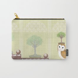 BONSAI Owl on Art Deco style staircase Carry-All Pouch