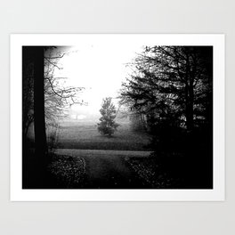 Black and White Woods Art Print | Photo, Nature, Digital, Black and White 