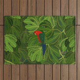 King Parrot in the Fig Tree Outdoor Rug