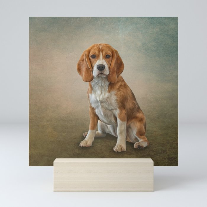 Drawing Dog Beagle Mini Art Print