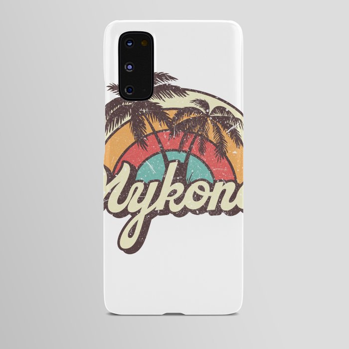 Mykonos beach city Android Case