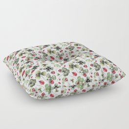 Lucky Ladybugs and Clovers Pattern Floor Pillow