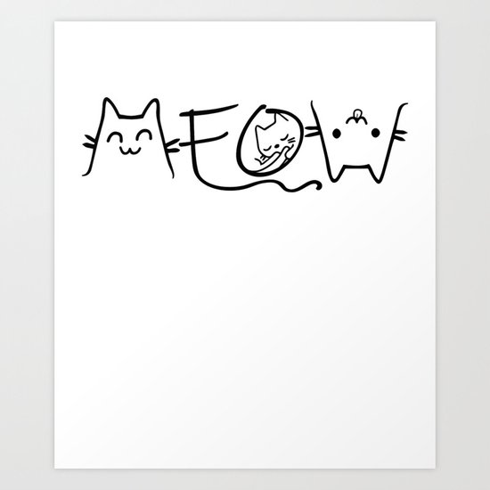 Meow Cute Cat Face Funny Costume Product For Kawaii Girls Art
