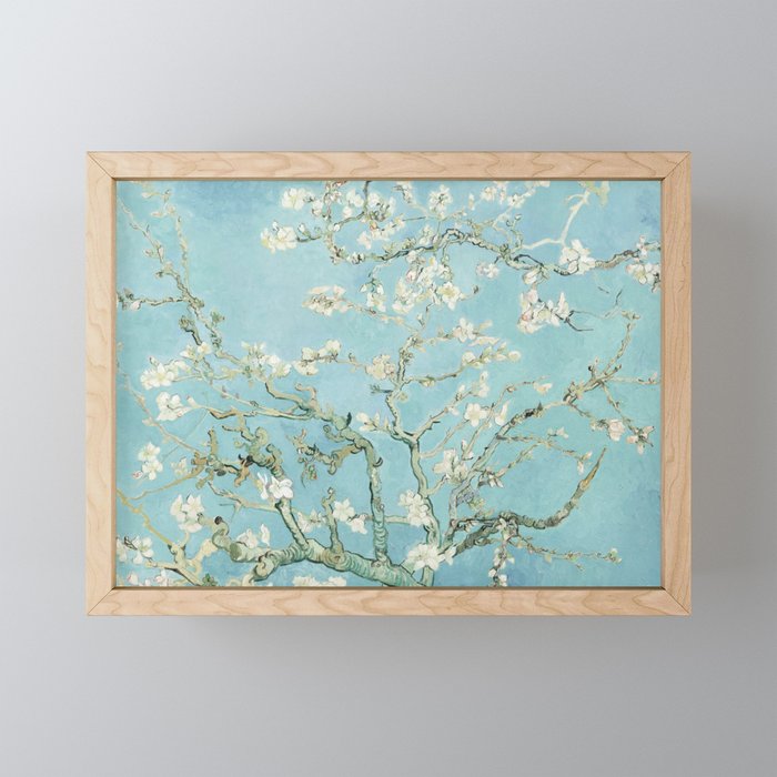 Vincent Van Gogh Almond Blossom Art Print Vintage Painting Framed Mini Art Print