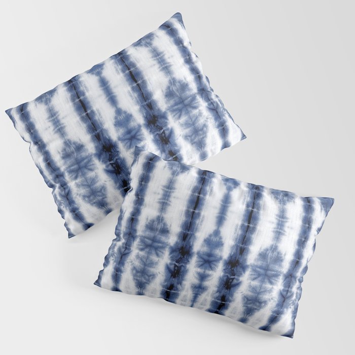 Tiki Shibori Blue Pillow Sham