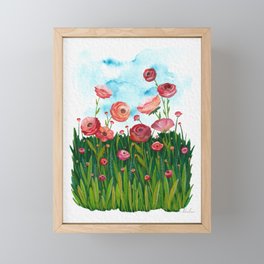 Flower Field 1 Framed Mini Art Print