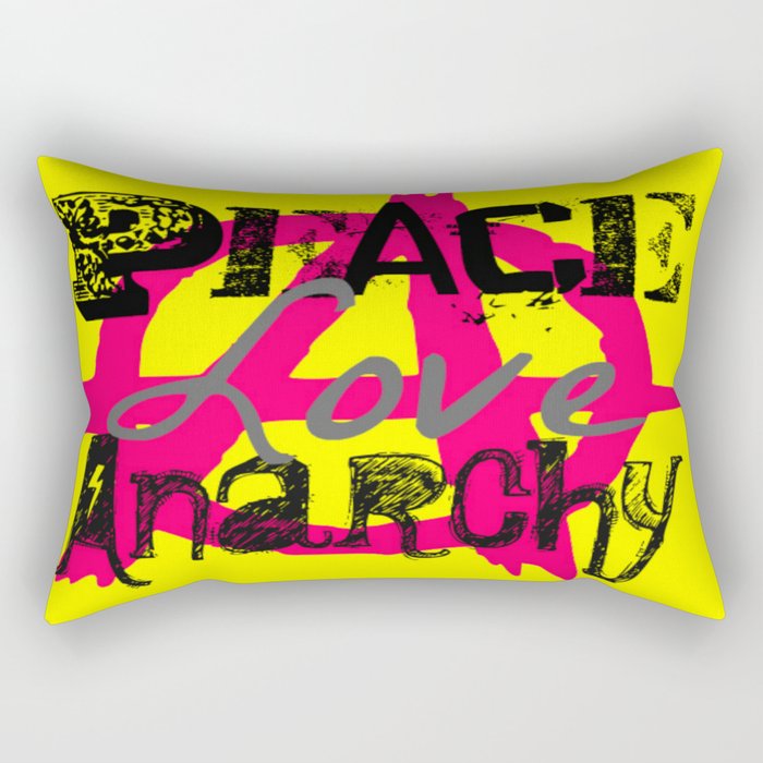 Peace Love Anarchy Rectangular Pillow