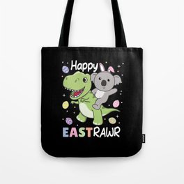 Koala With T-rex Easter Estrawr Easter Pun Tote Bag