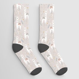 Sweet Llama on Gray Socks