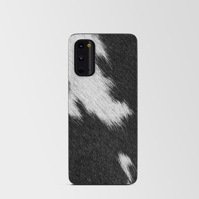 Black and White Cow Fur Detail (Digitally Created) Android Card Case