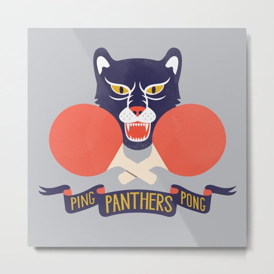 Ping Pong Panthers Metal Print